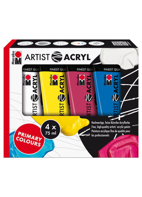 MA ARTIST ACRYL 4 X 75 ML PRIMARY